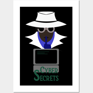 Lady White (Cyber Secrets Afro): A Cybersecurity Design Posters and Art